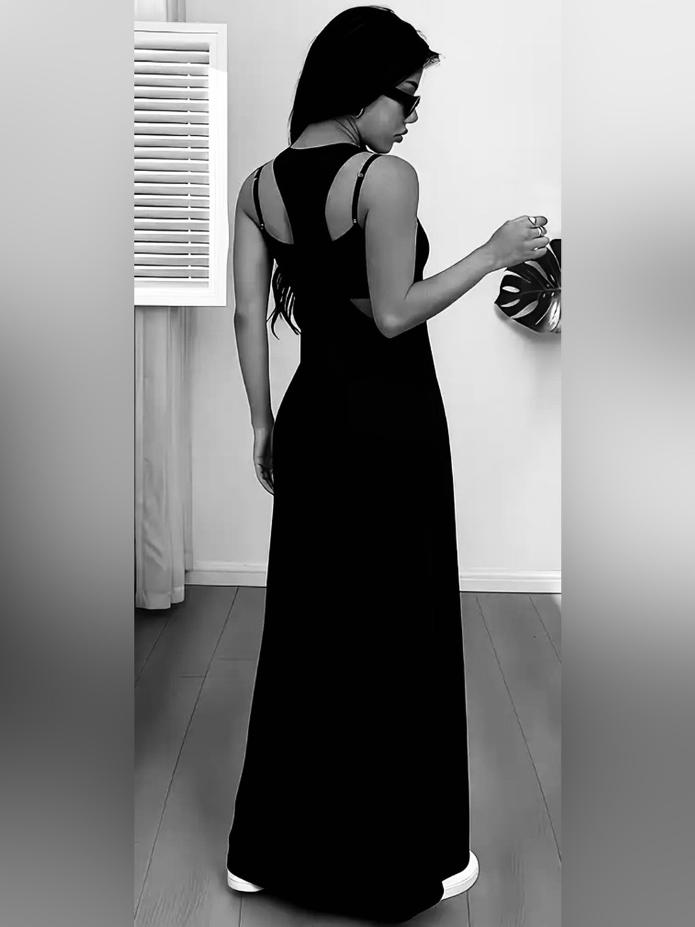 Crop Top Open Cut Dress Set